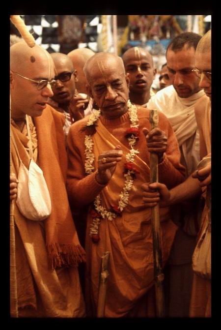 Tamal Krishna Goswami with Srila Prabhupada